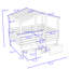 Lit mezzanine bas en bois avec escalier et 2 tiroirs-131637746-131637745