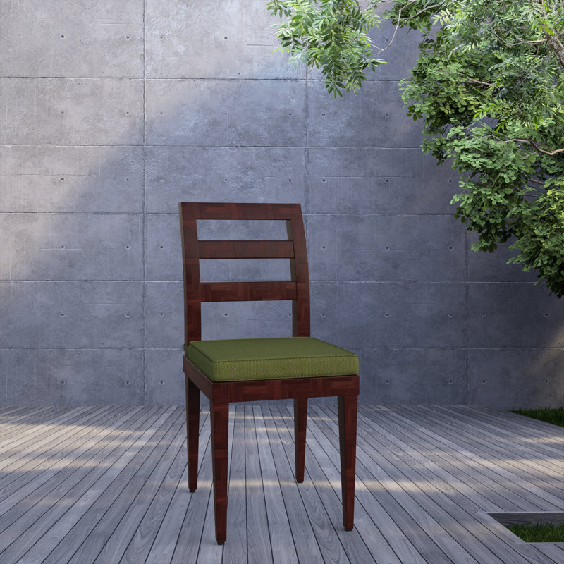 Sunbrella® Indoor/Outdoor Dining Chair Cushion, Green/Brown