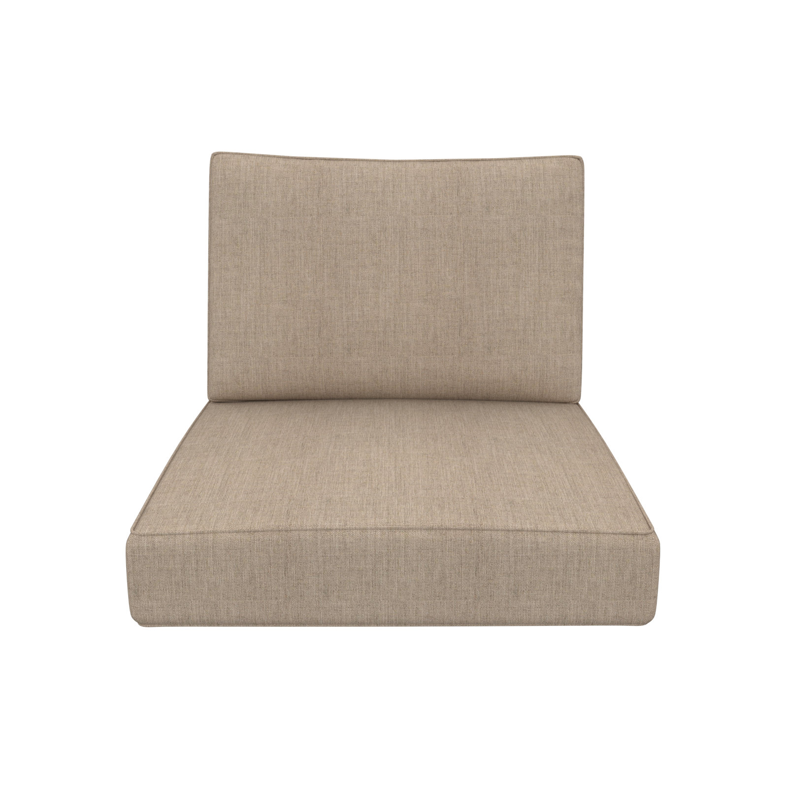 Lani 25" Sunbrella® Seat and Back Cushion, Cast Ash Sunbrella® Plainweave