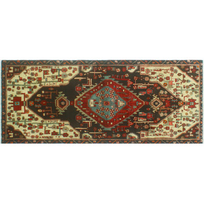 Fateha One-of-a-Kind 3'3" X 8'4" 1980s Runner Wool Area Rug