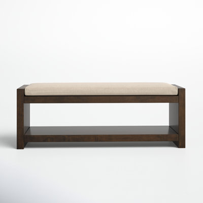 Ivan Upholstered Bench with Shelf