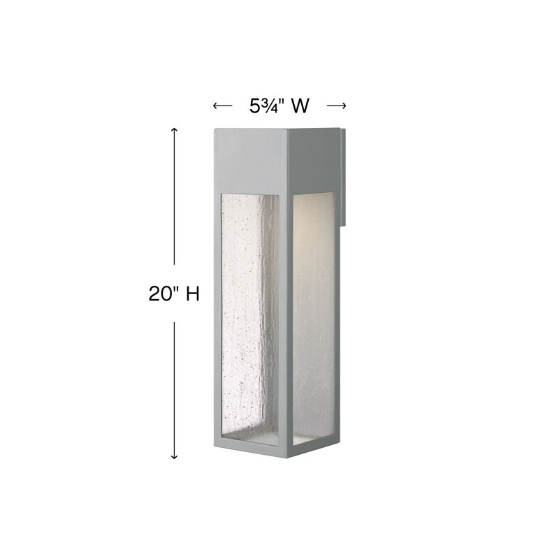 Rook LED Outdoor Flush Mount, Bronze, 6.5W, 20" H x 5.8" W x 5.8" D
