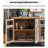 Vintage American-Style Cedar & Wrought Iron Accent Cabinet