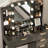 Vanity Table with LED Mirror, Charging Station, 5 Drawers and Stool-256438921