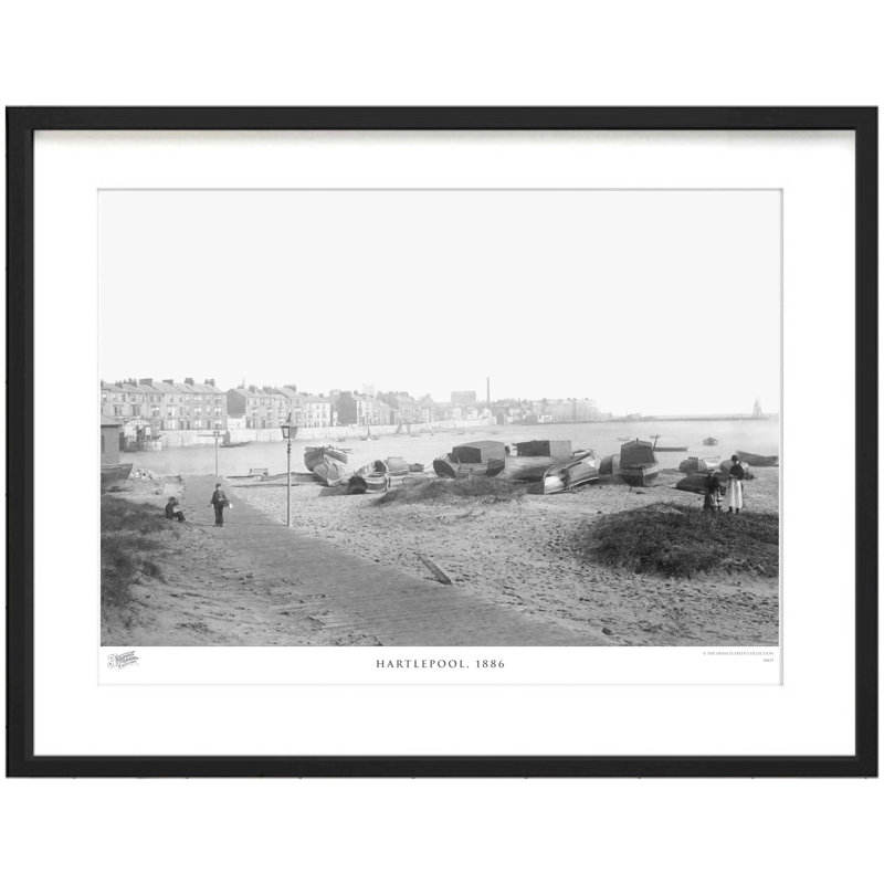 Hartlepool, 1886 - Single Picture Frame Print, 28cm H x 36cm W x 2.3cm D
