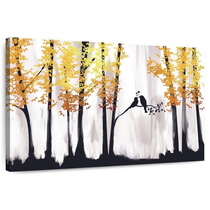 Alvord Golden Forest Birds, H 8 po x l 12 po