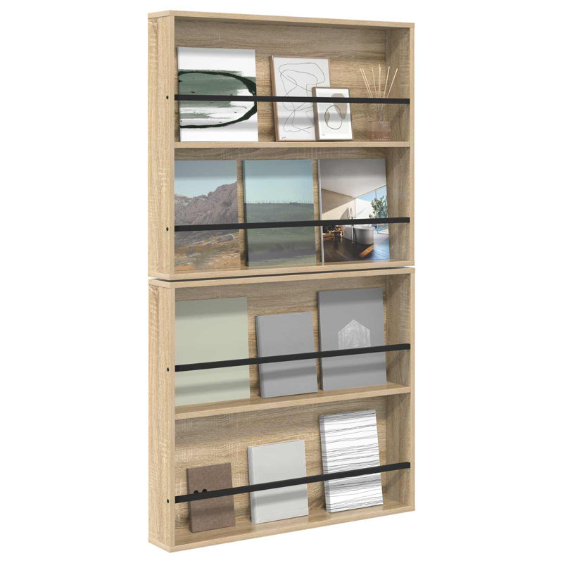 Wood Magazine Rack, Beige