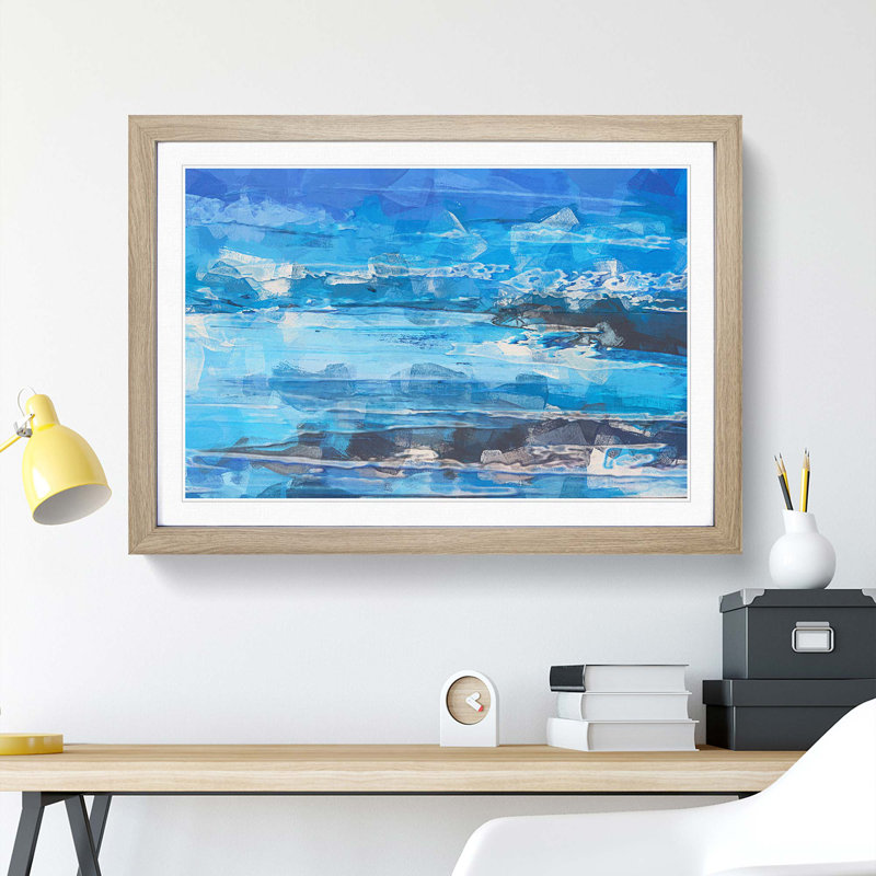 Close Your Eyes in Abstract - Picture Frame Graphic Art Print, 36cm H x 48cm W x 2cm D, Oak Framed