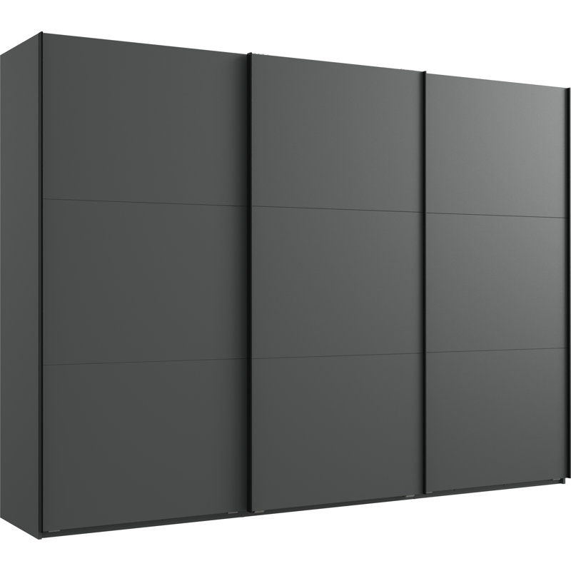 Guardino 3 Door Wardrobe, 236cm H x 300cm W x 65cm D, Graphite