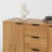 Sideboard Buffet Cabinet With Storage, Wood Coffee Bar Cabinet, 47.2" Kitchen Cabinet With 3 Drawers & 2 Doors, Kitchen Buffet Cabinet Cupboard Natural Wood Color
