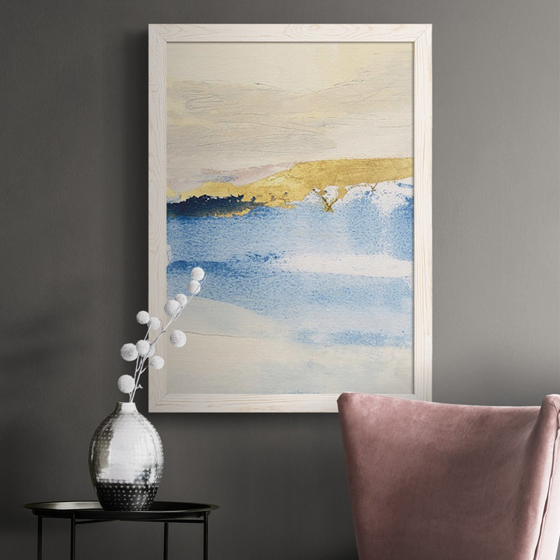 Ebian " Pampa I ", White Framed Canvas, 37.5" H x 27.5" W, No Mat