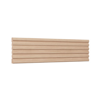 Moulure réversible cannelée / reeded en bois franc massif de l 33 3/8 po x L 3 3/8 po x P 33 po.