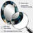 Blue And White Artistic Movement - Abstract Oval Decorative Mirror On Metal-1173448500