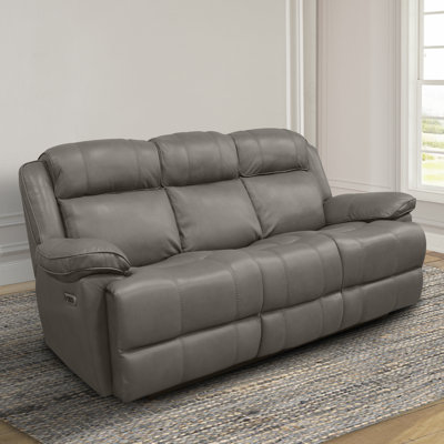 Canapé inclinable en cuir véritable 86 po Milladore