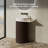 MonBlari 18" X 26" Solid Surface Bathroom Pedestal Sink Matte White