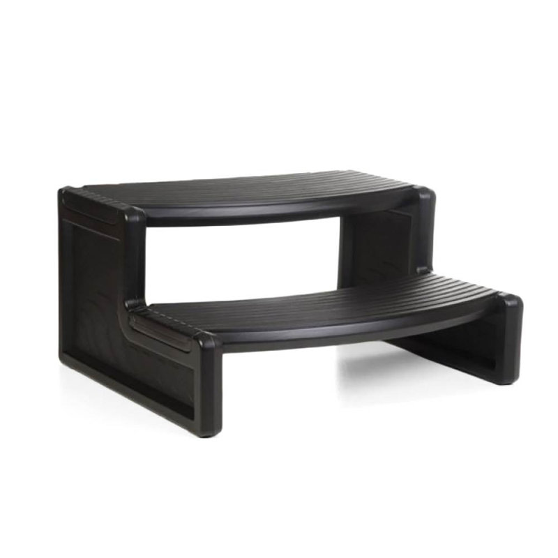 Black Resin 2-Step Spa and Hot Tub Stairs