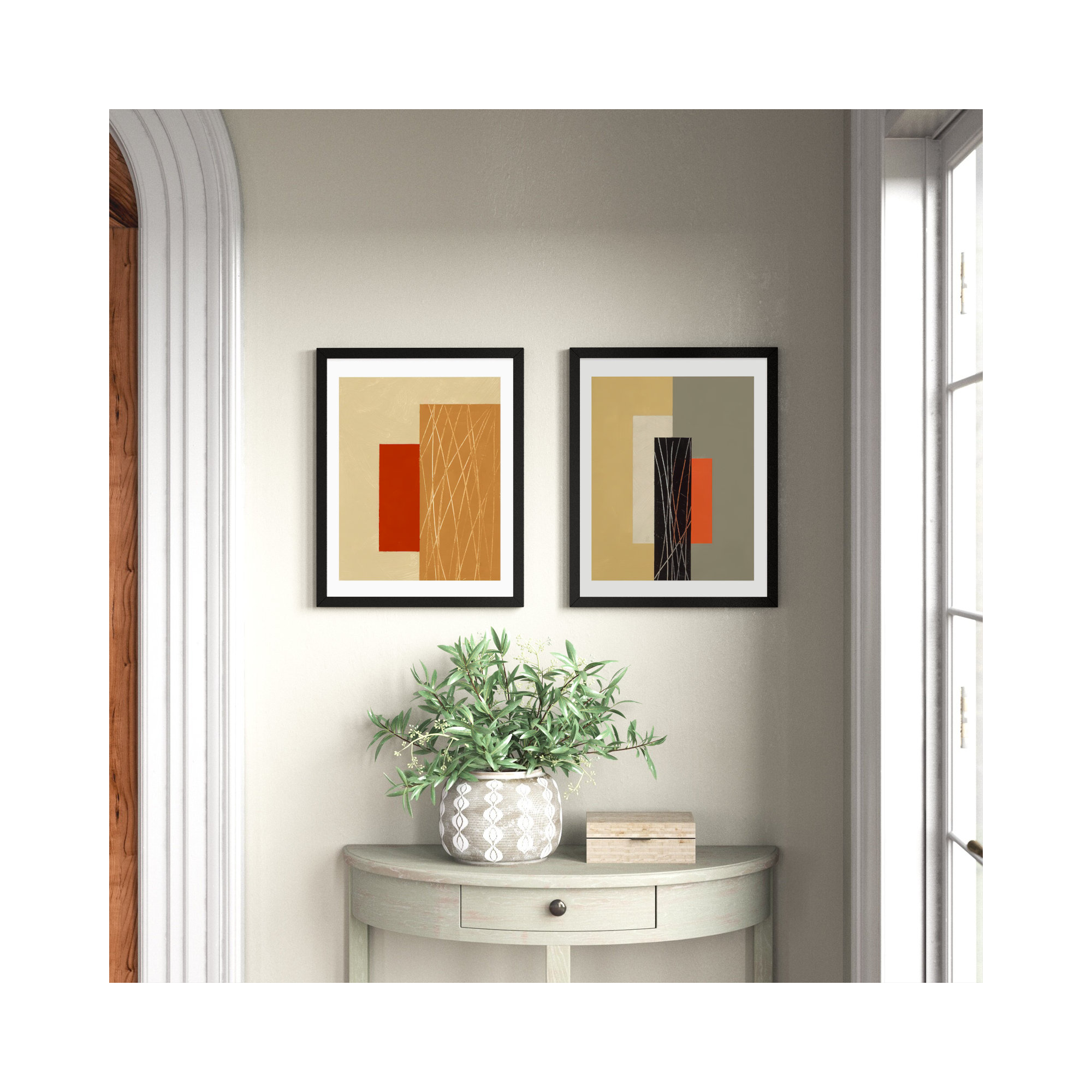 Rhythm by Robert Kamnatnik, Black, 20" H x 16" W x 1.25" D