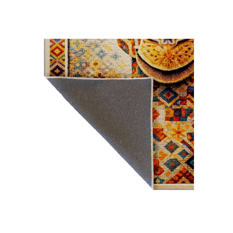 Tapis beige tissé à motif abstrait Mosso, 4'11" x 7'7"