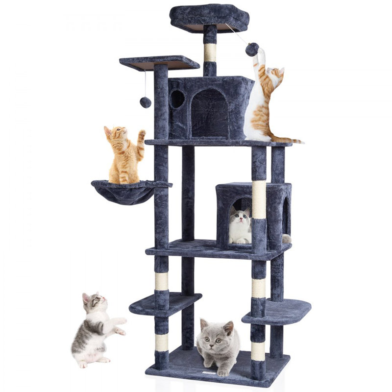 Arbre à chat avec tour à chat en sisal 68,5 po