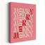 Festive Merry Typography Abstract Contemporary Wall Art Print by Dominique Vari - Wrapped Canvas Print-171838087