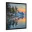 «Sunset at Dawn Lake Summer Mist - Sunset Wall Decor, Orange Landscape», art mural encadré-2039369839-2039369837-2039369827
