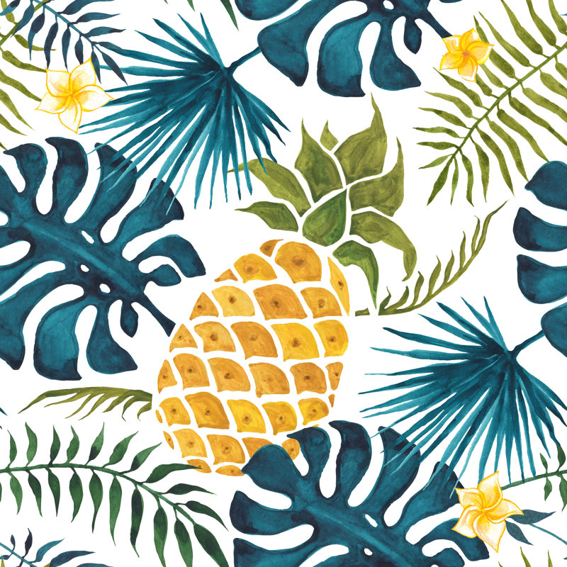 Fleta, ananas sur toile, impression, H 12 po x l 12 po