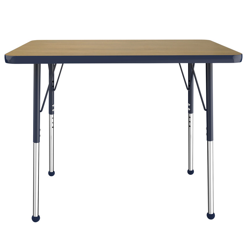 Table d'activité rectangulaire à hauteur réglable en forme de T, 24 po x 36 po, Roulement à bille standard