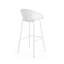Ensemble de 2 tabourets de bar d'extérieur Gable en fer blanc et plastique résistant aux intempéries pour la terrasse