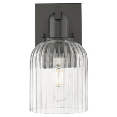 Downtown Urban - Franklin - 1 Light 5" Wall-mounted Sconce - Deco Swirl Shade