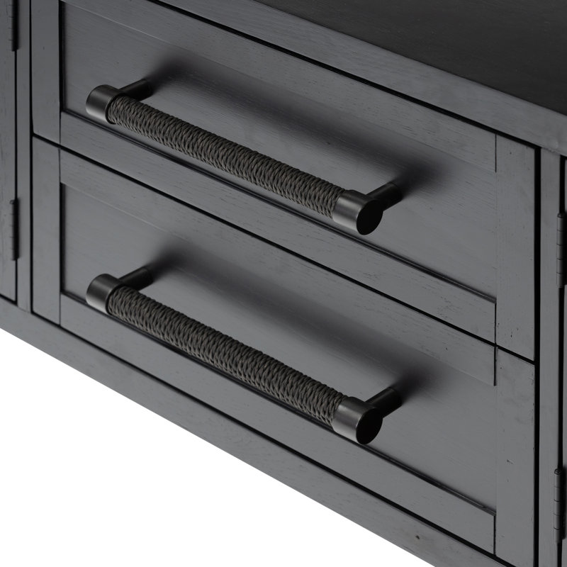 Laker Media Console Table, Black