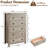 Farmhouse Wood Dresser - 5 Drawers, Versatile Storage-362426765