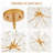 12-Light Dimmable Unique Glass Chandelier