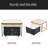 2-In-1 Square Nesting Coffee Table With Wheels & Drawers, Stackable Side Table With High Gloss Marble Grain Top, End Table Set With Brown Tempered Glass For Living Room-806633950