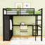 Lit mezzanine avec bureau intégré, armoire et tablettes-840292722-840292723