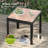 Patio Side Square Table, All-Weather Conversation Sets for Room, Bedside, Porch-407721165-407721164