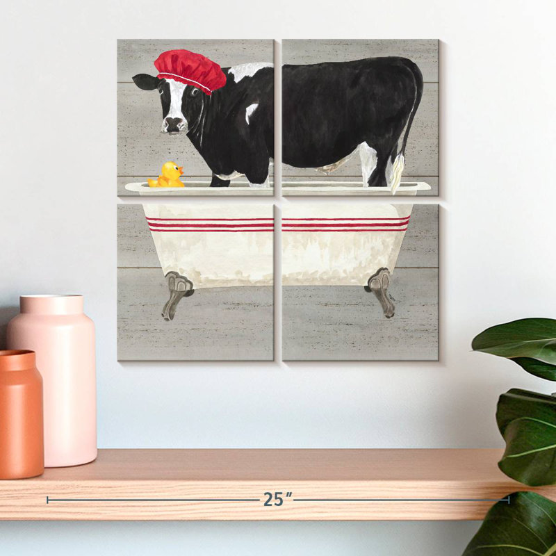 Ketti Bath Time For Cows Tub, 18" H x 18" W