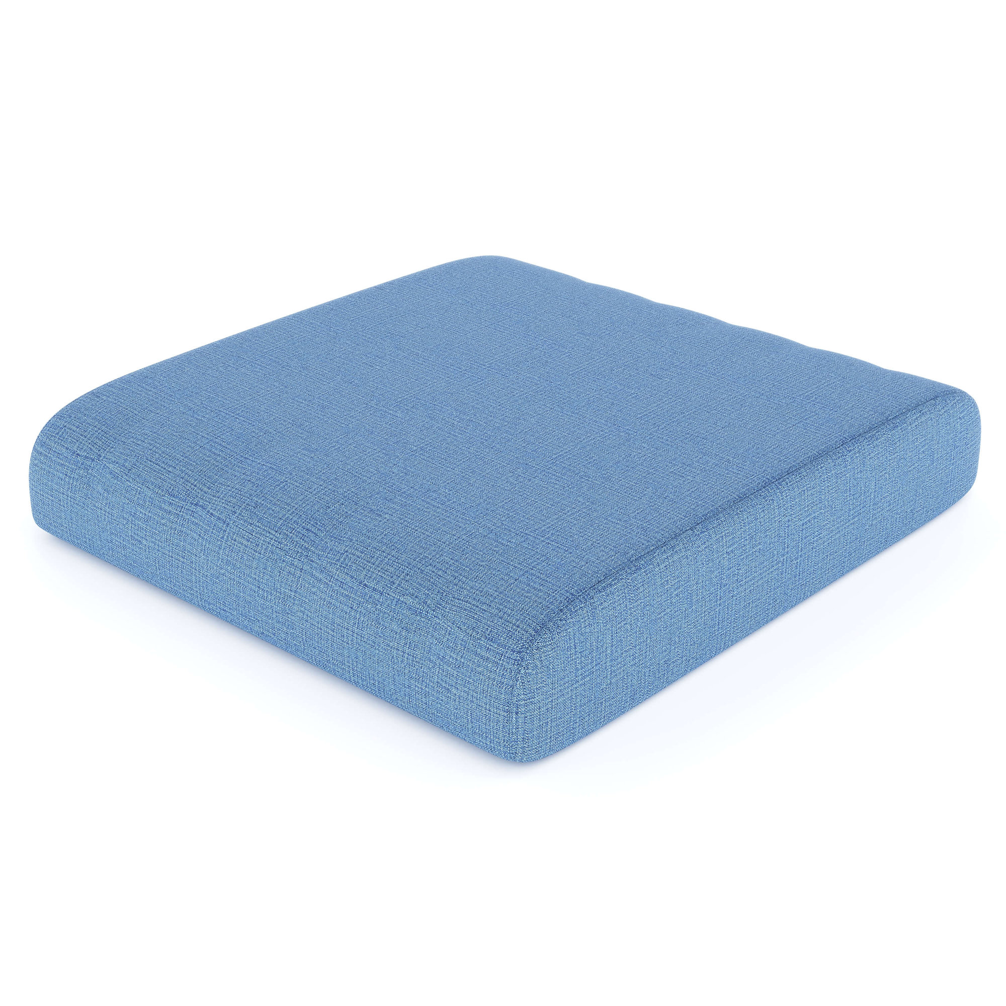 Sunbrella Outdoor Ottoman Cushion, 4" H x 22" W x 20" D, Cast Ocean Sunbrella® Plainweave
