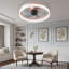 Ventilateurs de plafond avec lumières à DEL à intensité variable, installation intégrée de ventilateurs de plafond minces et modernes (rose)-1786045630