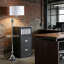 Lampe sur pied de 60 pouces avec table d'appoint, lampe de table à DEL moderne pour le salon, la chambre à coucher et le bureau, design en chrome et en verre