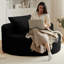 Fauteuil d'appoint surdimensionné de 55 po, canapé simple en velours côtelé confortable avec 3 coussins, fauteuil rond rembourré avec assise très large et profonde pour le salon et la chambre à coucher-846089536