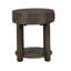 Table de bout en bois avec ports USB et tablette de rangement inférieure