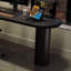 Bureau noir en bois massif en forme de L-108803826-108803829