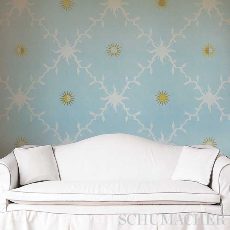 Palladio Trellis Wallpaper, Sky
