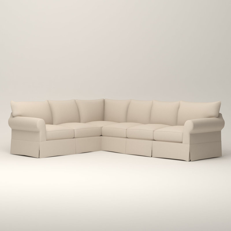 Amari L-Shaped Slipcovered Sectional, Left Hand Facing, Canvas Canvas Sunbrella® Canvas