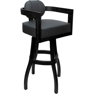 Camili Swivel Wood Counter Bar Stool On S-base