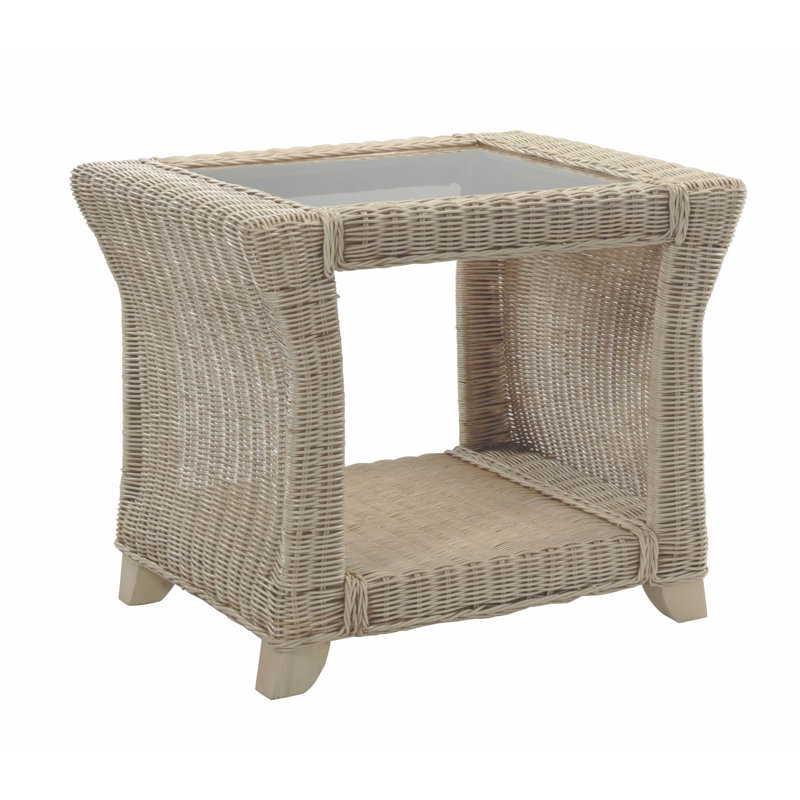 Cynthia Glass Top End Table