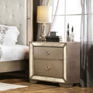 Alysa 2 - Drawer Nightstand in Champagne