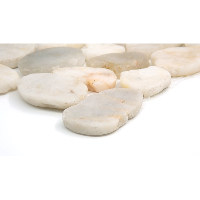 Rivera Pebbles™ Sized Natural Stone Pebble Tile, Beige