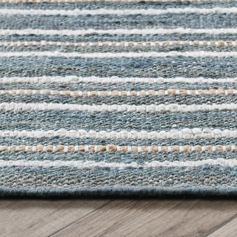 Del Striped Area Rug, Blue, Rectangle 2' x 3'