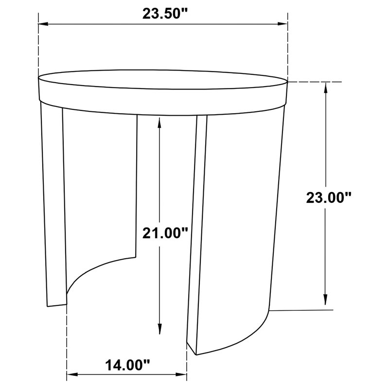 Table de bout d'appoint en bois Willah, Noyer